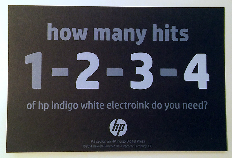 White Ink Capabilities: HP Indigo 7K